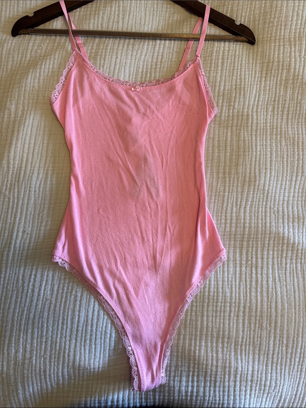 Skims Pink Lace Bodysuit